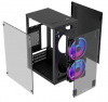 Игровой корпус для компьютера Prime Box Warrior Z3 + 2 FRGB вентилятора + закаленное стекло Micro-ATX, Mini-ITX